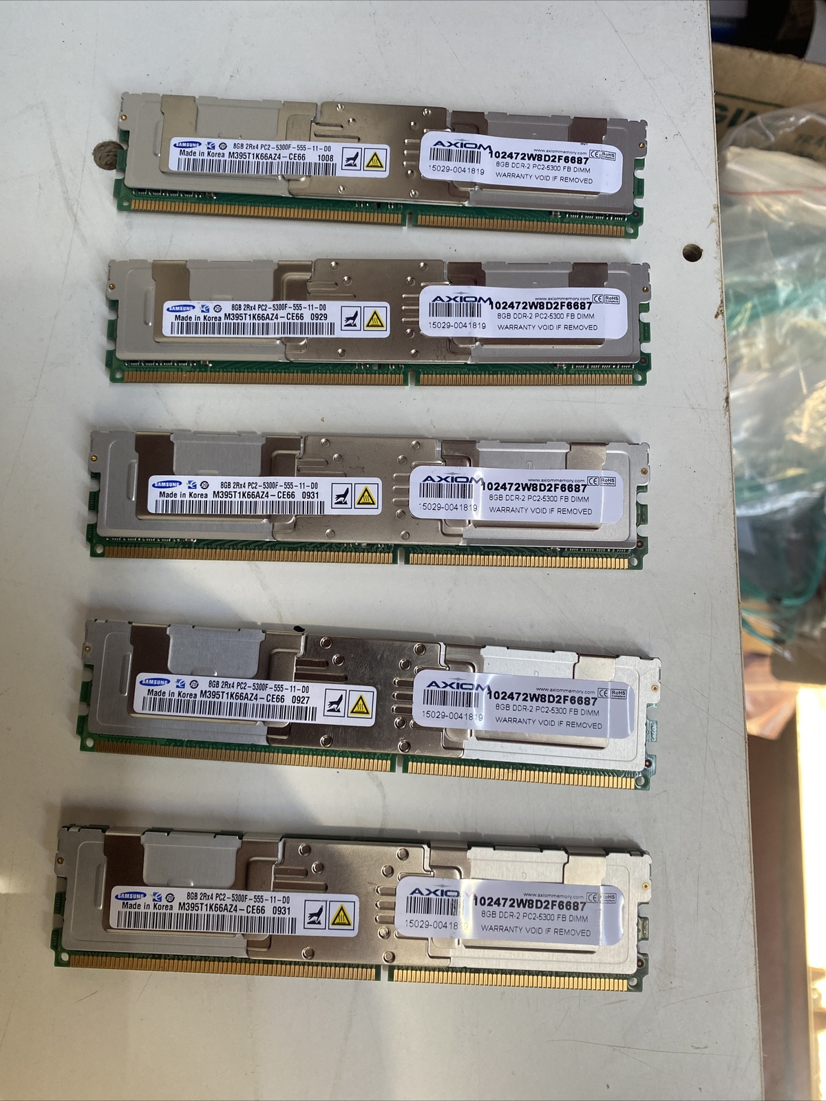 Samsung 8GB 2Rx4 PC2-5300F RAM. AXIOM SERVER MEMORY Lot Of 5