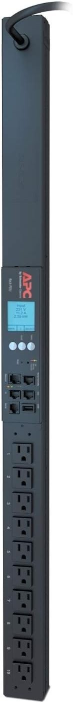 APC Netshelter Metered Rack PDU AP8831 2G,0U,15A 100-120V, 10 NEMA 5-15R Outlets