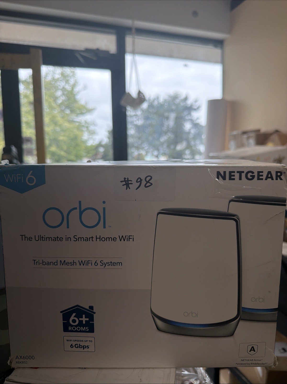 NETGEAR RBK852 6000 Mbps 4 Port Tri-band Mesh WiFi System (RBK852100NAS)