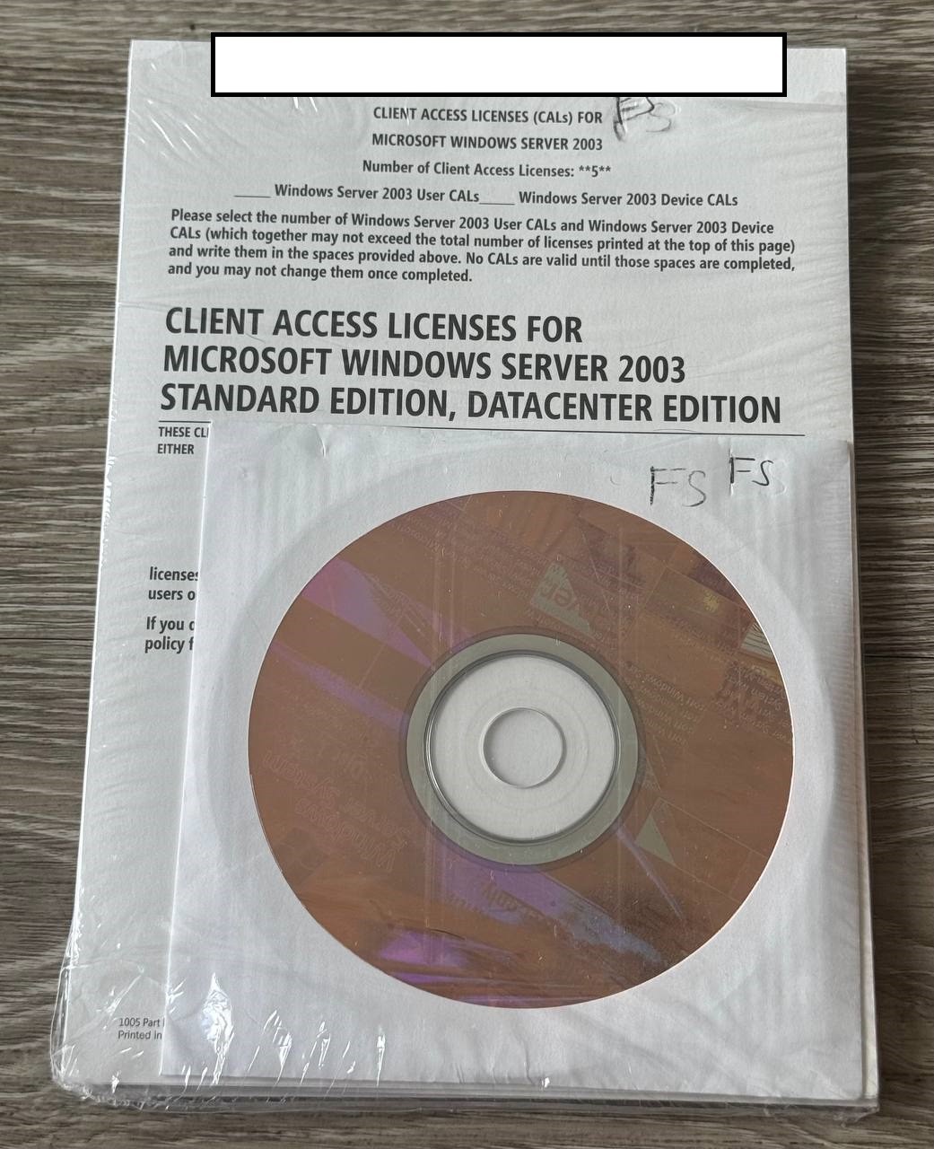 Windows Server 2003 CALs License Kit w/ CD Dell OEM Open Box