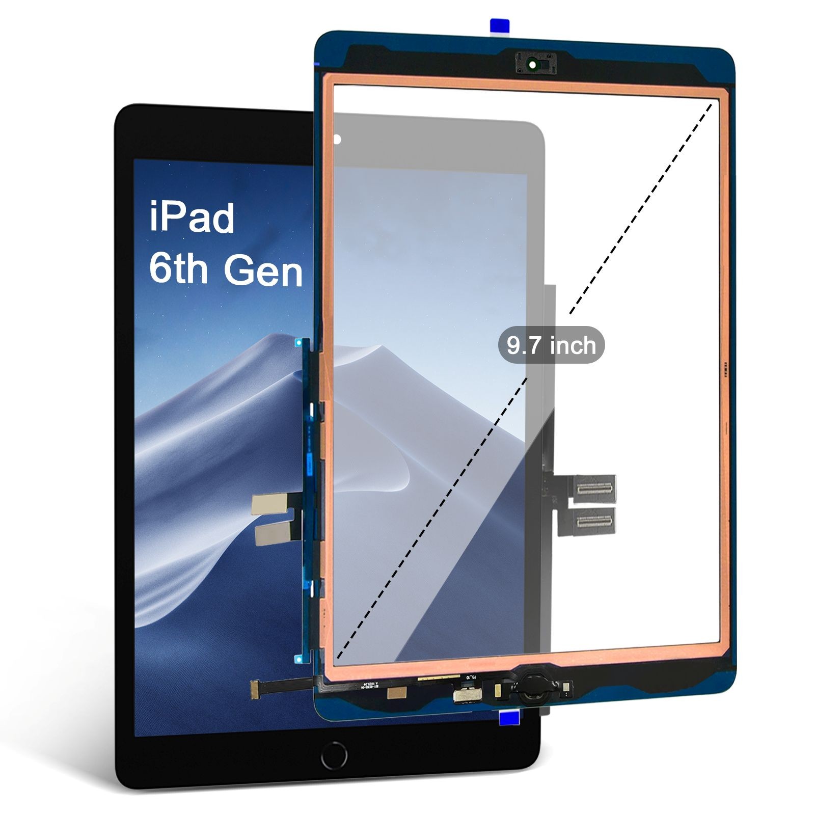 For iPad 5/6/7/8/9/10/11th Gen Lens Touch Screen Glass Digitizer Replacement
