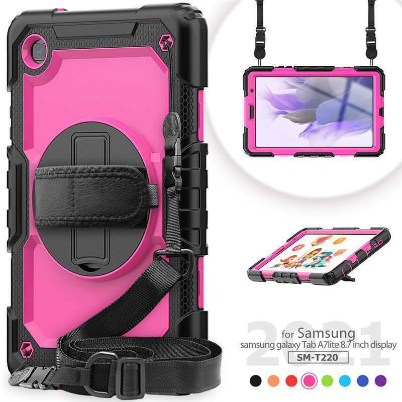 Fr Samsung Galaxy Tab A7 Lite 8.7 A8 A9 Shockproof Rugged Stand Strap Case Cover
