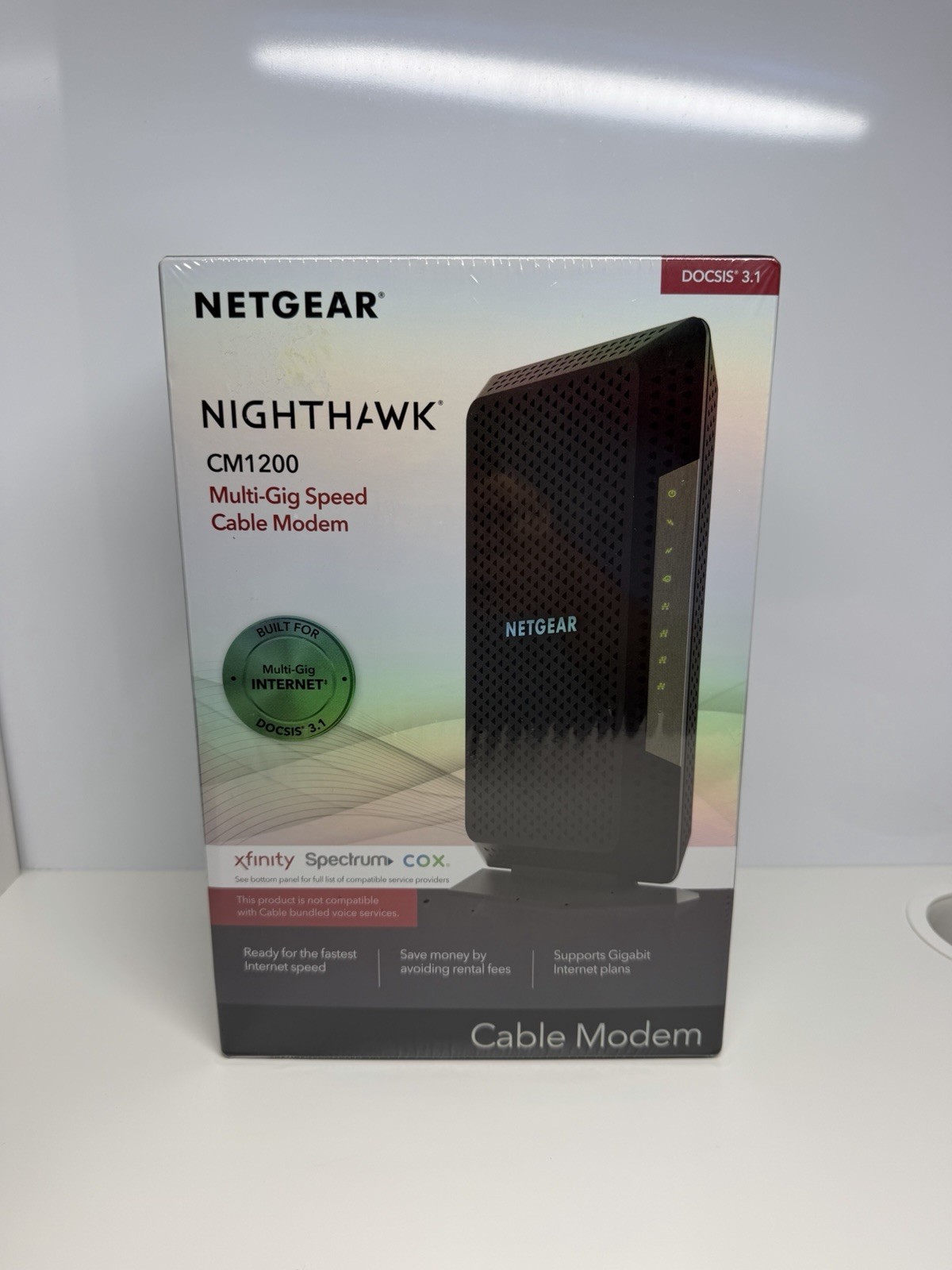 NETGEAR Nighthawk CM1200 Multi-Gig Speed Cable Modem New Sealed CM1200-100NAS