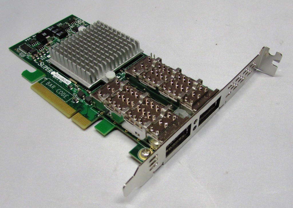 SUPERMICRO AOC-UIBQ-M2 DUAL-PORT INFINIBAND PCIE-X16 QDR UIO ADAPTER CARD - NEW