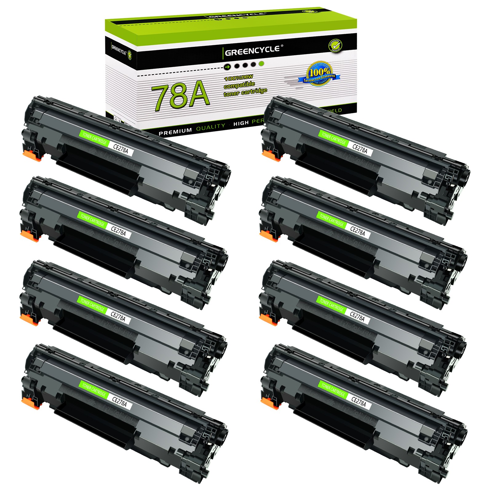 8PK CE278A For HP 78A LaserJet P1606dn 1536dnf MFP P1606 M1536 Toner Cartridge