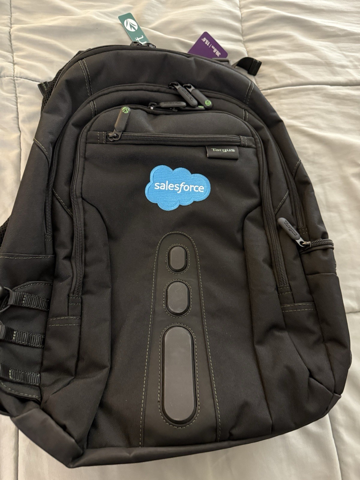 Targus Salesforce 15.6" Spruce EcoSmart Laptop Backpack Black TBB013US NWT