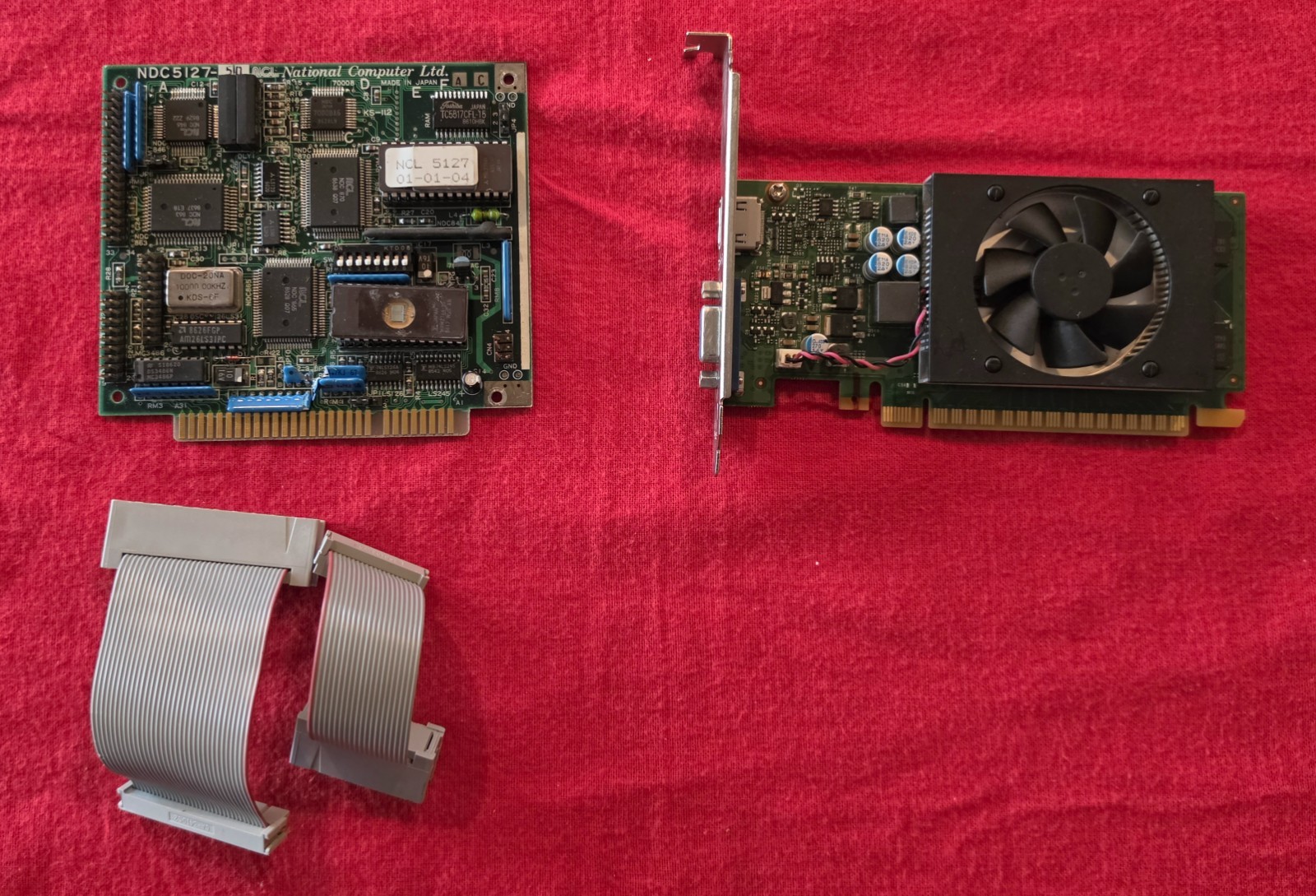 Lot 2 Vintage Computer Graphics Cards NCL 5127 ISA PCIe Video VGA Retro PC