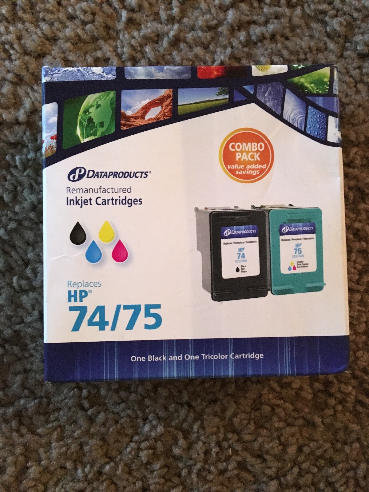 Inkjet Cartridge Dataproducts FOR HP74 HP75  BLACK & TRICOLOR C4240 C5580 —1008