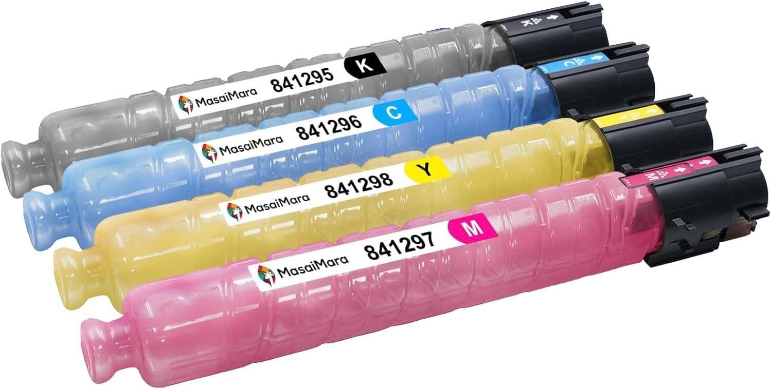 Toner Cartridges for Ricoh Aficio MP C300 C400 C401 C401SR C400SR CMYK, 4 PACK