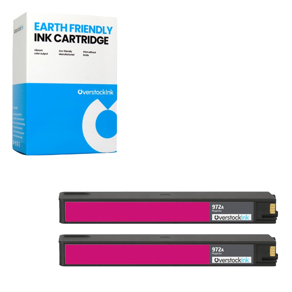 OSI 2-Pack Compatible 972A Magenta Ink Cartridges for HP PageWide Pro 577dw MFP