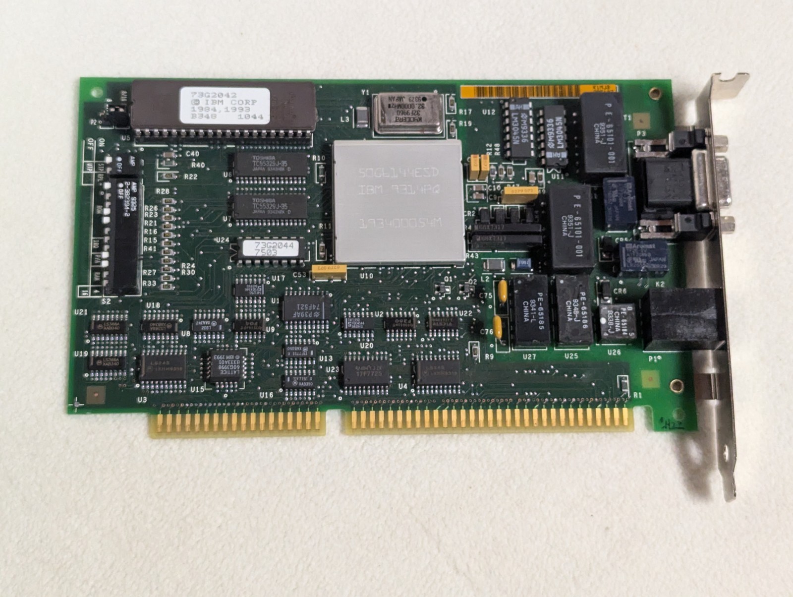 IBM 73G2032 16/4 ISA-16 16 BIT ISA TOKEN RING NETWORK ADAPTER 60G3994A