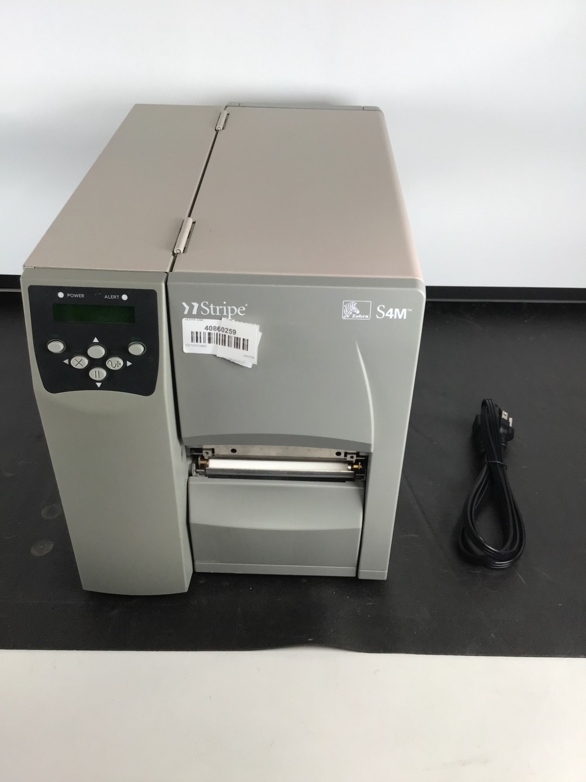 Zebra Stripe S4M Ethernet USB Serial Thermal Transfer Label Printer Tested ~