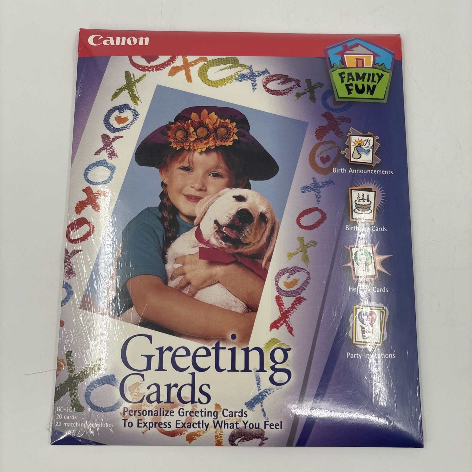 NEW Canon Family Fun "GREETING CARDS" personalize kit