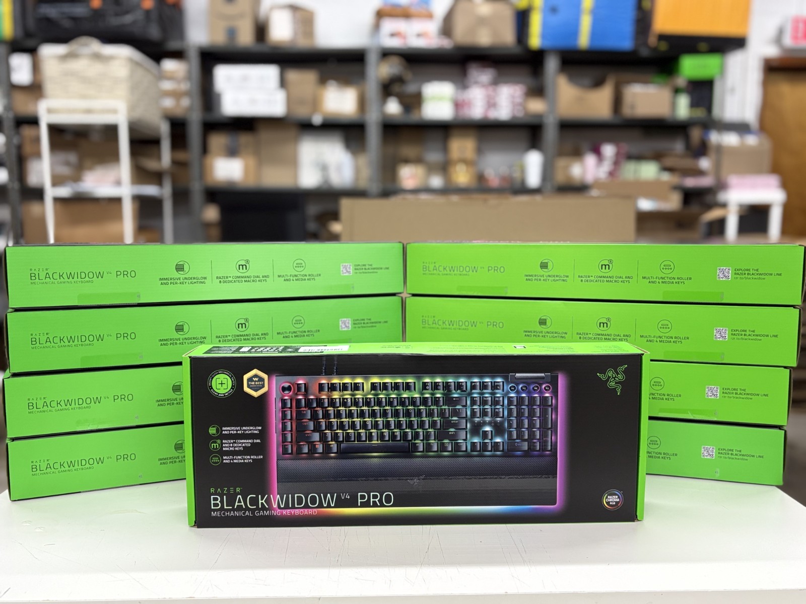 Razer BlackWidow V4 Pro Mechanical Gaming Keyboard - Green Switches (BULK QTY)