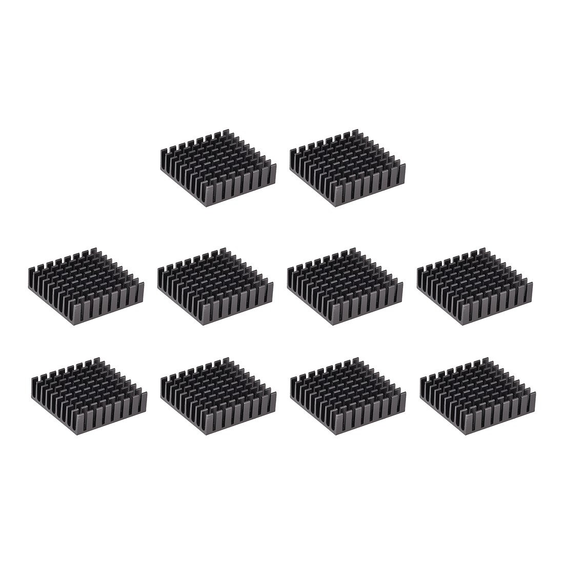 Electronic Radiators Heatsink for MOS GPU IC Chip Black 35 x 35 x 10 mm 10pcs