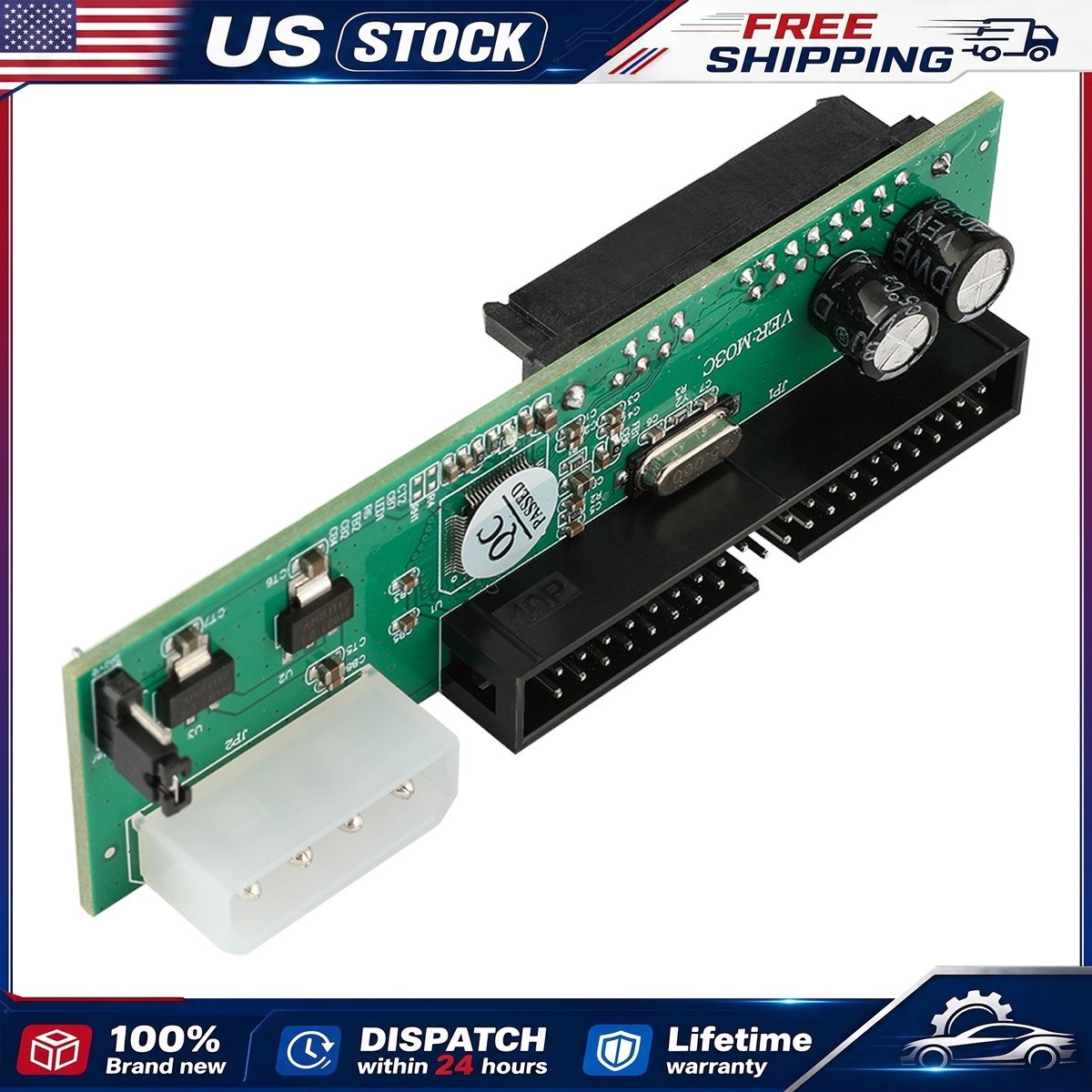 SATA Disk to IDE/PATA 40Pin Converter Adapter PCBA for 2.5 3.5" Hard Disk Drive
