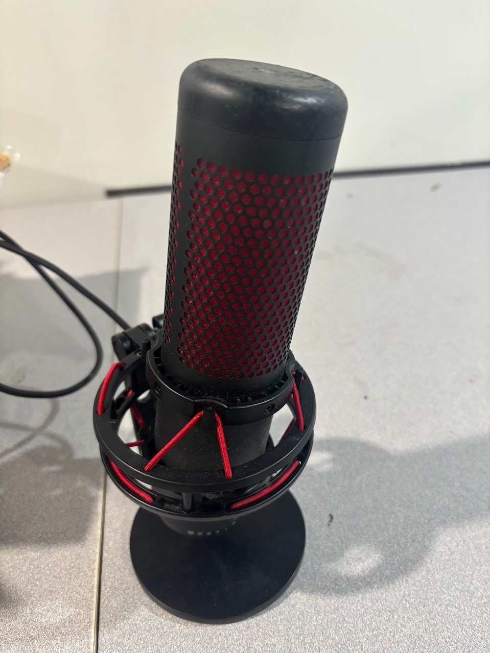 HyperX QuadCast USB Condenser Microphone Red Black Streaming Gaming PC Mac PS4