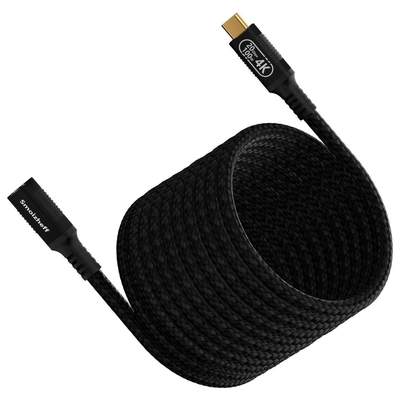 USB C Extension Cable 16.5FT | 240W PD, 20Gbps Data, 4K 60Hz, Nylon Braided Male