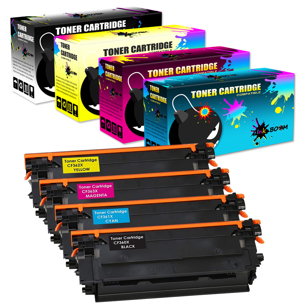 4 Toner replace for HP CF360X 508X Color LaserJet Enterprise M553dn M577z