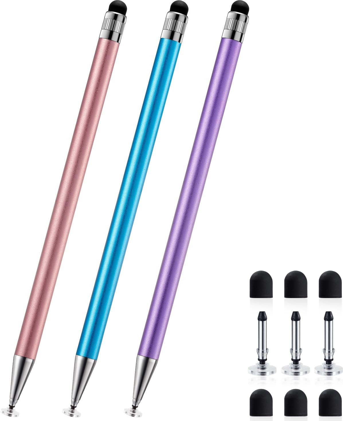 Chaoq Stylus(3 Pcs),Stylus Pen for Touchscreen,2-In-1 Stylus Pen