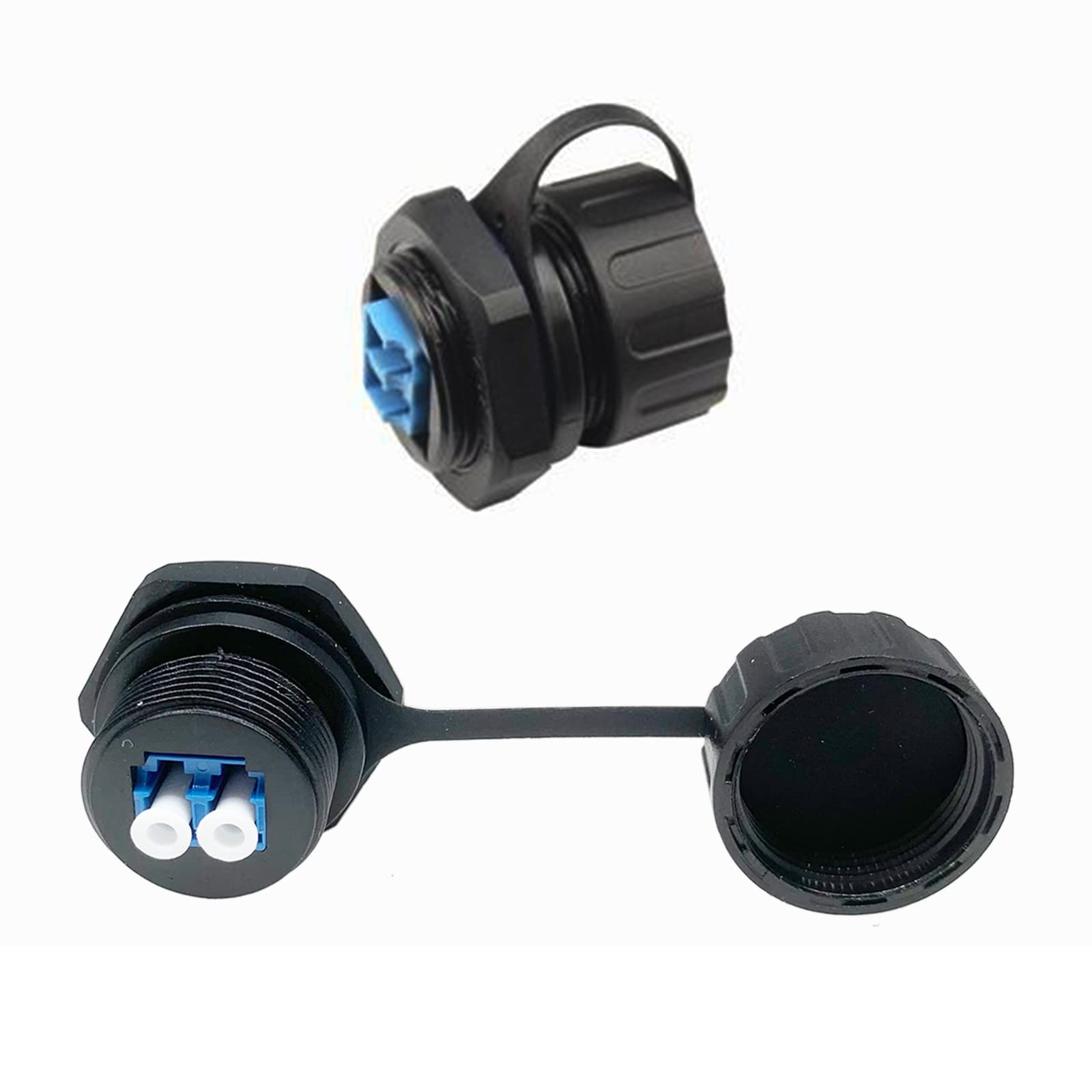 PENGLIN 2PCS Fiber Optic Coupler,LC to LC Duplex Multimode LC Fiber Optic Waterp