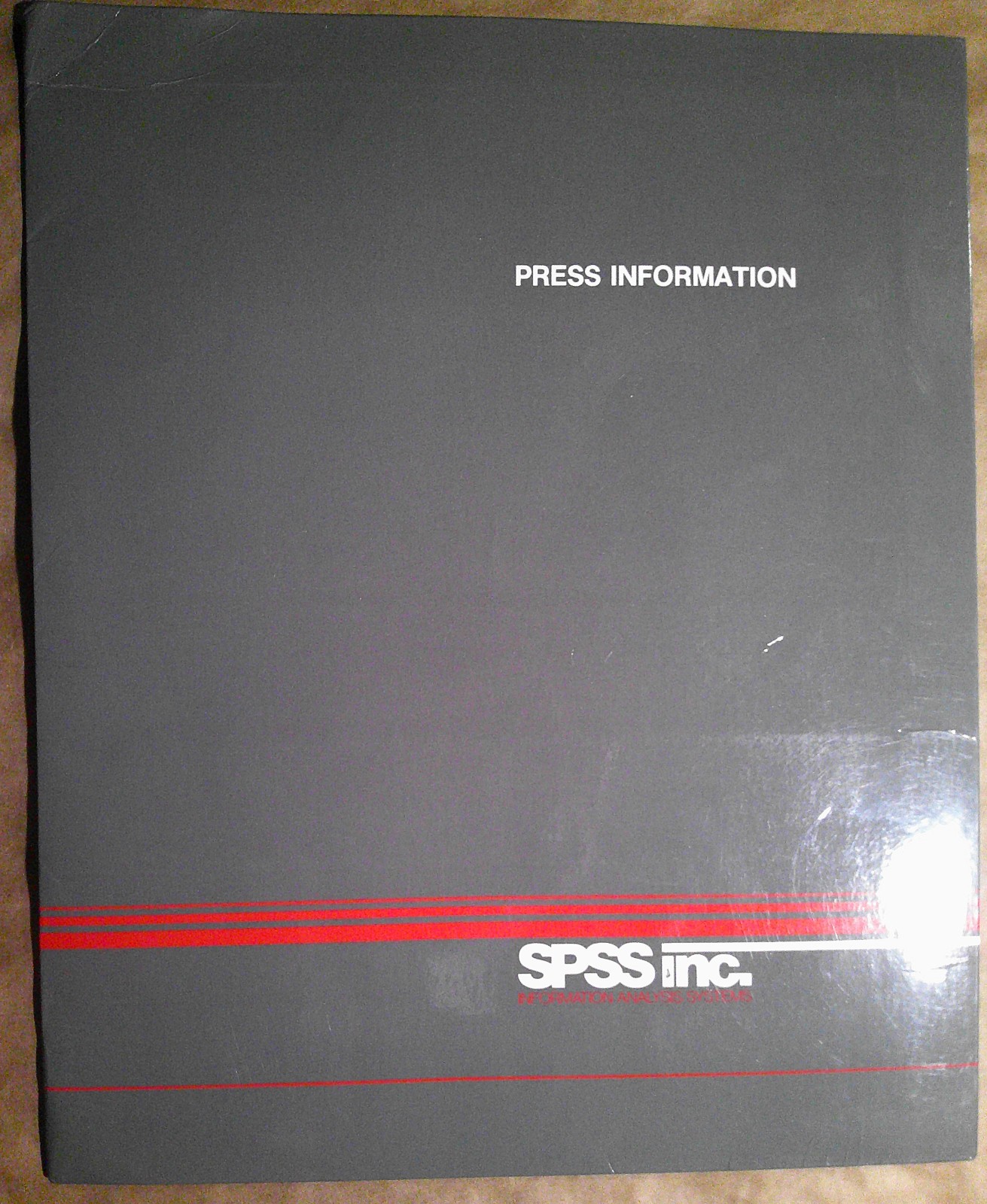 1988 SPSS Press Kit - SPSS for OS/2 & Graphics Interfaces to Informix  & Sybase