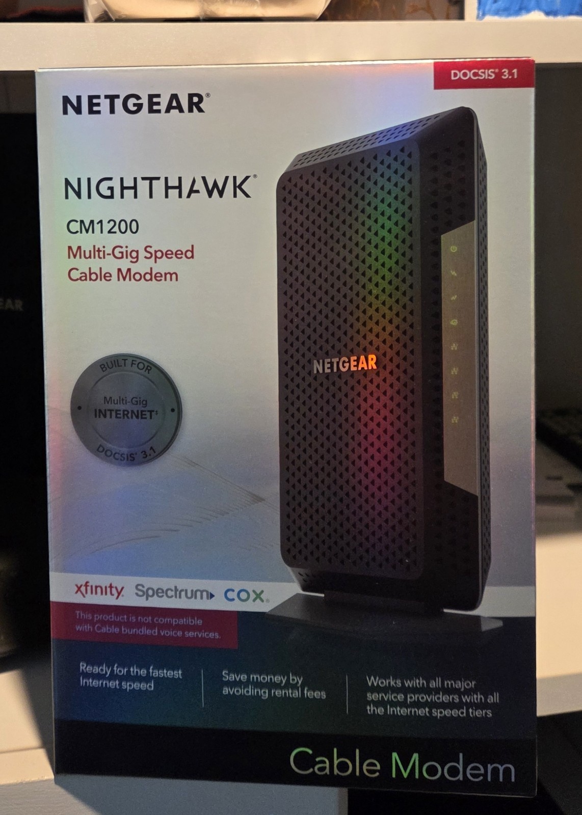 NETGEAR Nighthawk CM1200-100NAS DOCSIS 3.1 Cable Modem