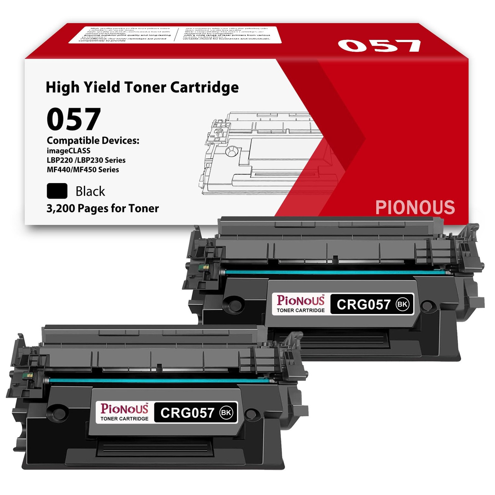 057 Toner Cartridge Replacement CRG057 057H Compatible