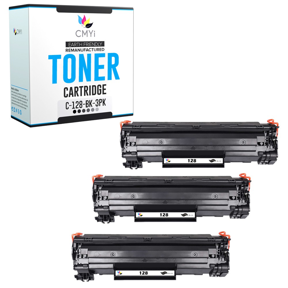 3-Pack Replacement CMYi Toner 128 Cartridges for Canon imageCLASS MF4420n MF4550