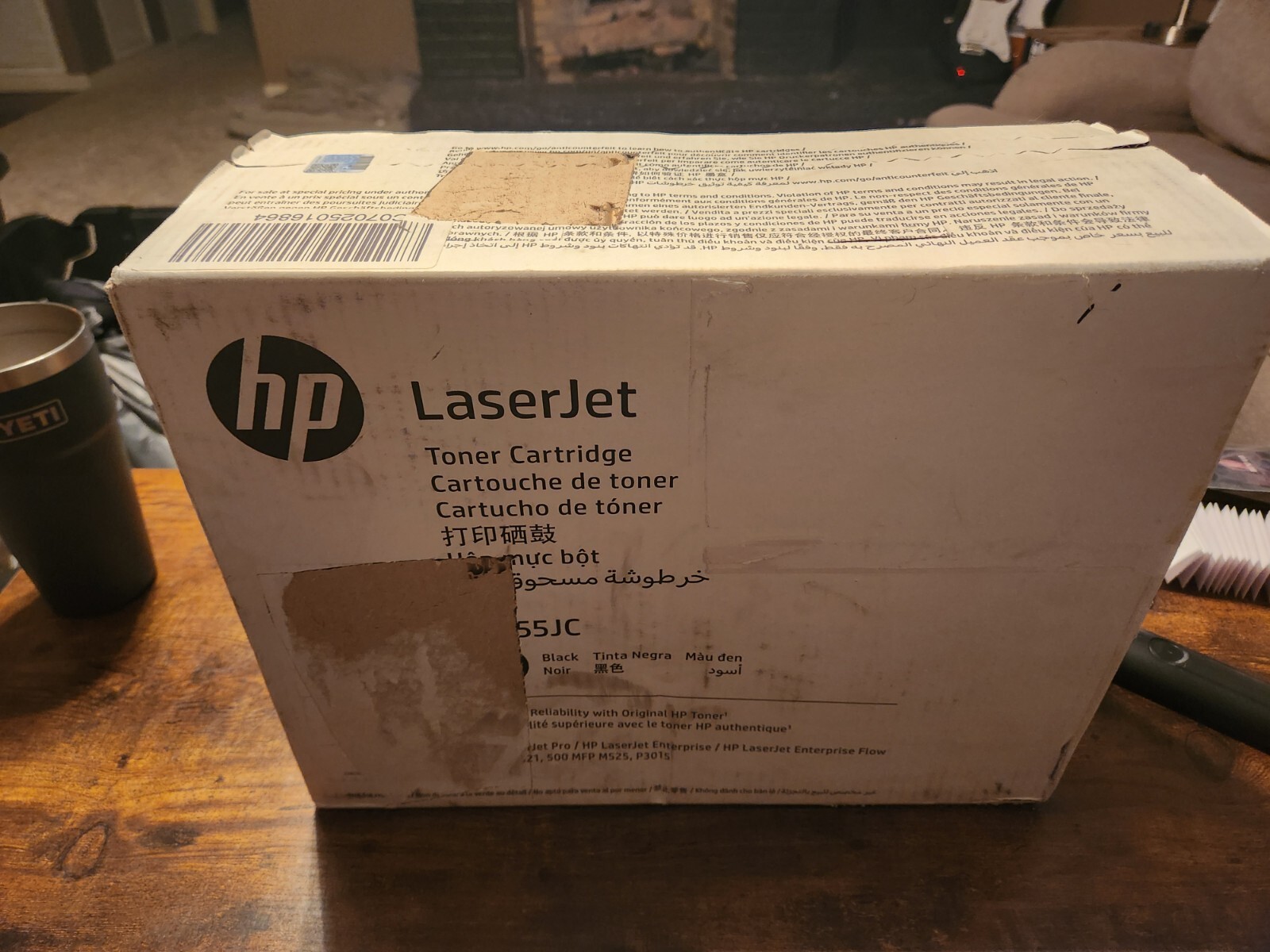 HP 55JC CE255JC Black High Yield Toner Cartridge Yield 20K Pages Genuine Sealed 
