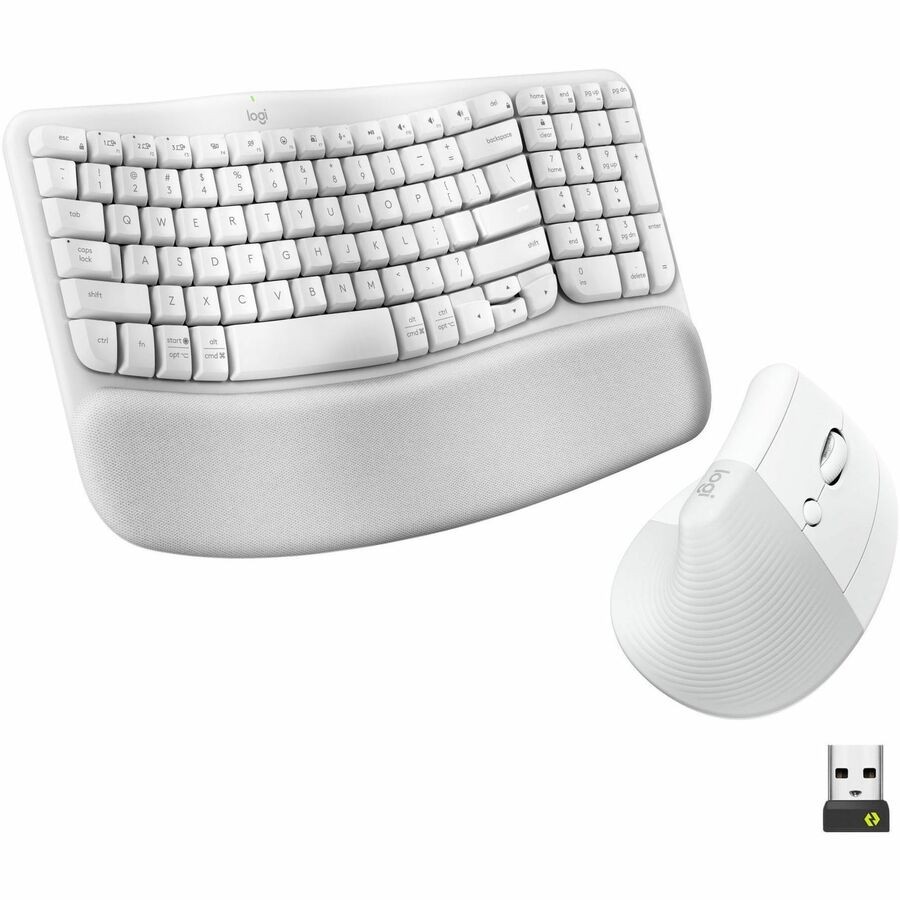 Logitech Wave Keys & Lift Vertical Mouse - Ergonomic Wireless Keyboard and Mouse