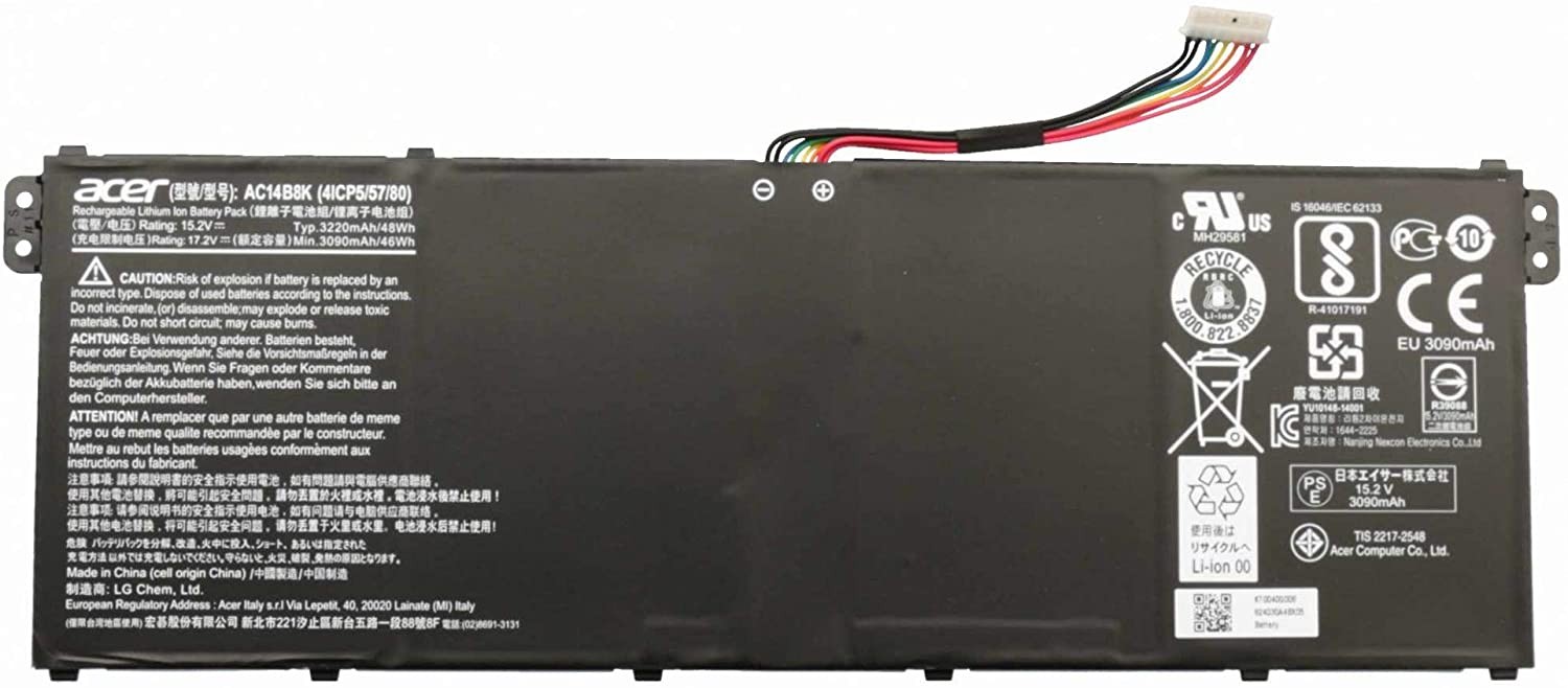 New AC14B8K Battery for Acer Aspire R3-131T R3-131T- P344 R5-571T R5-571T-59DC