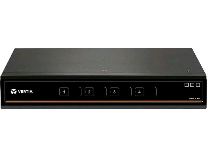 Vertiv Cybex SC940-001 Secure 4-Port DVI-I KVM Switch 4K UHD NIAP TAA