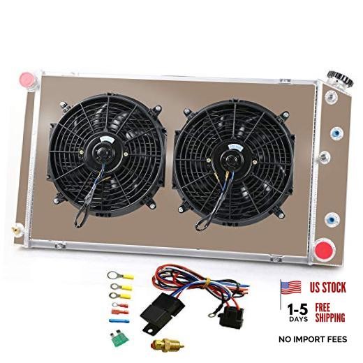 ALLOYWORKS 3 Row All Aluminum Radiator Shroud Fan Relay Kit For 1968-1990