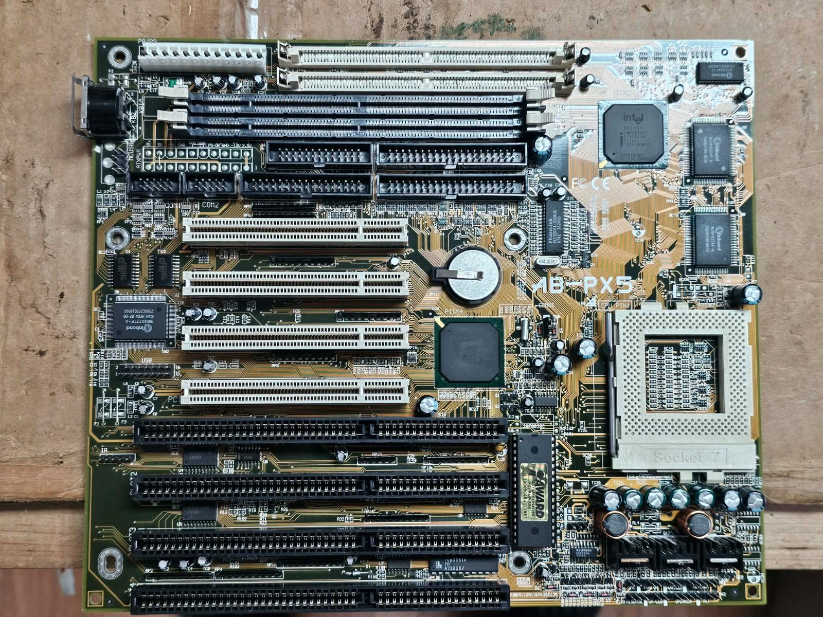 Vintage Abit AB-PX5 Socket7 Baby AT Motherboard Intel / AMD Retro Gaming Tested