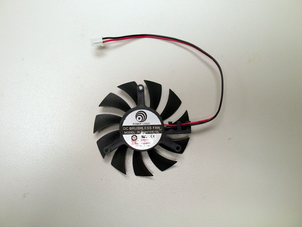 Cooler Fan For ATI NVIDIA Video Card Power Logic PLD06010S12L 55mm 2 Pin