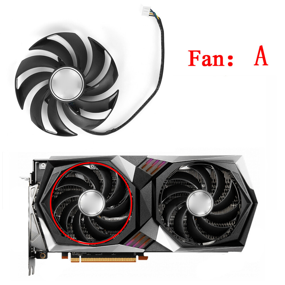 95mm For MSI Radeon RX 6700 XT Graphics Card Cooling Fan PLD10010B12HH 4pin