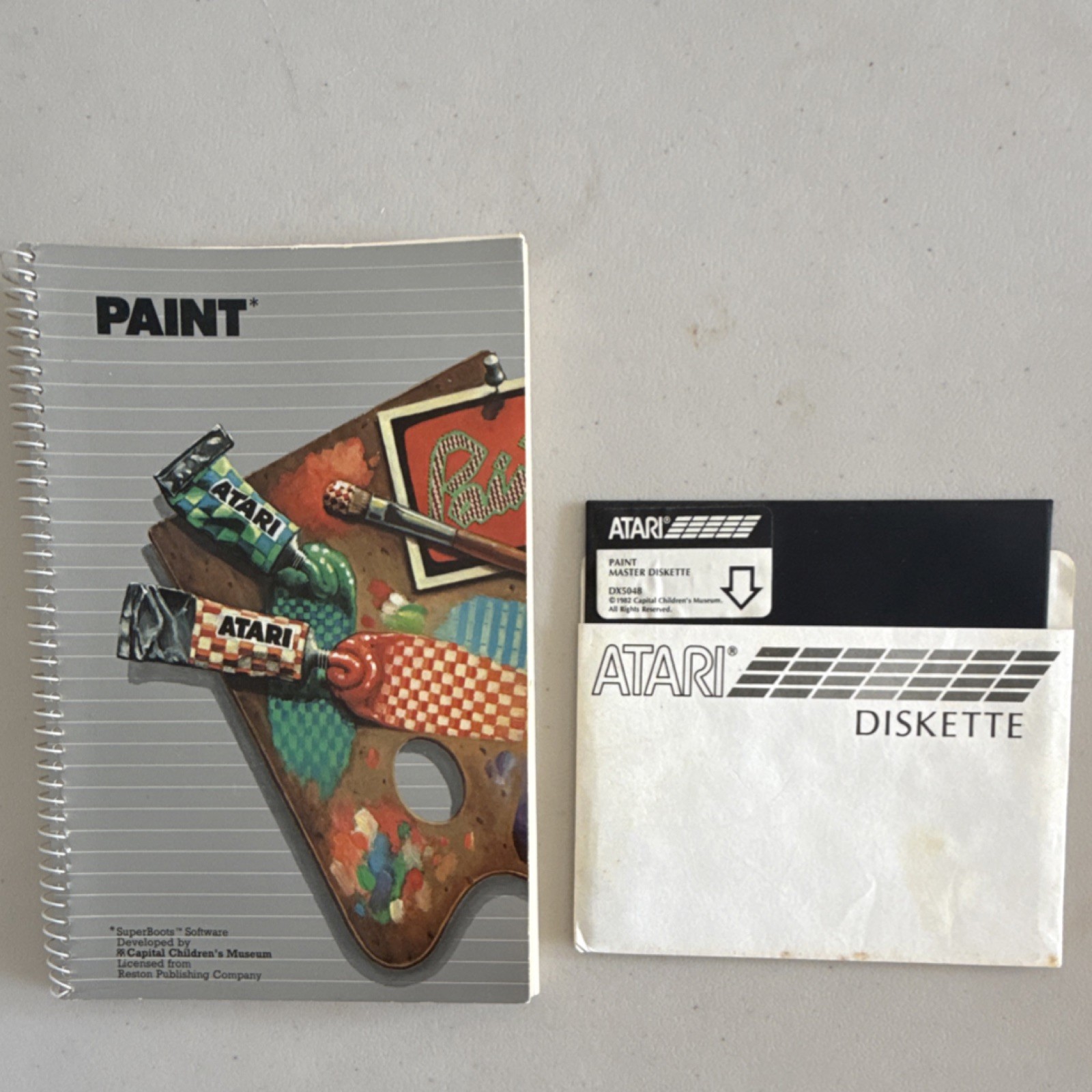 Atari Paint DX5048 Painting Software 5.25" Floppy Disk with Manual