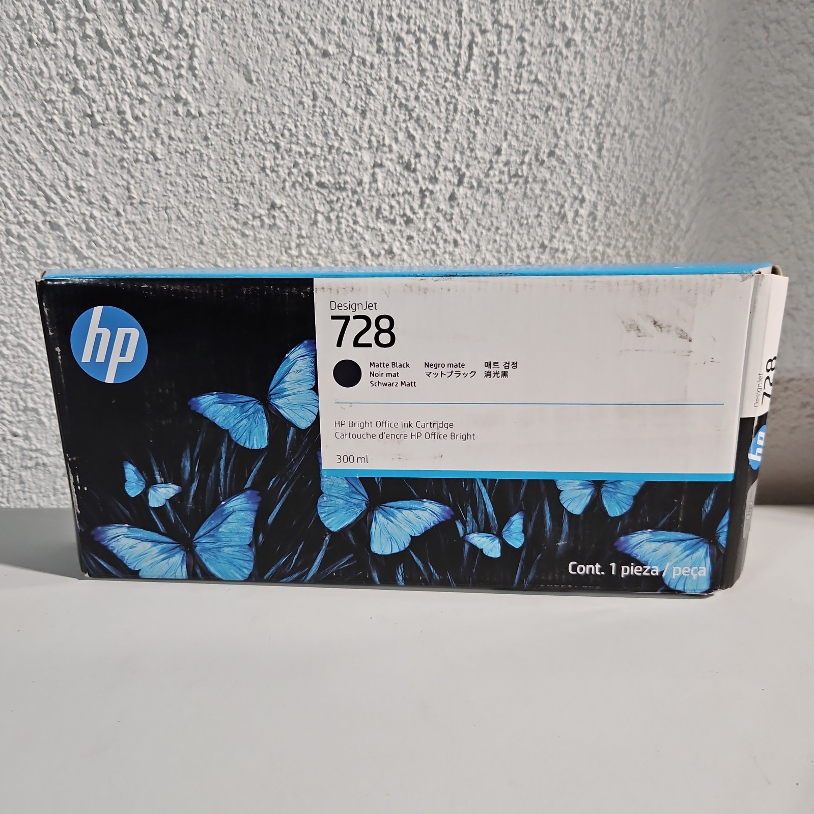 HP DesignJet 728 Matte Black Ink Cartridge – 300ml (F9J68A) Exp 01/2027