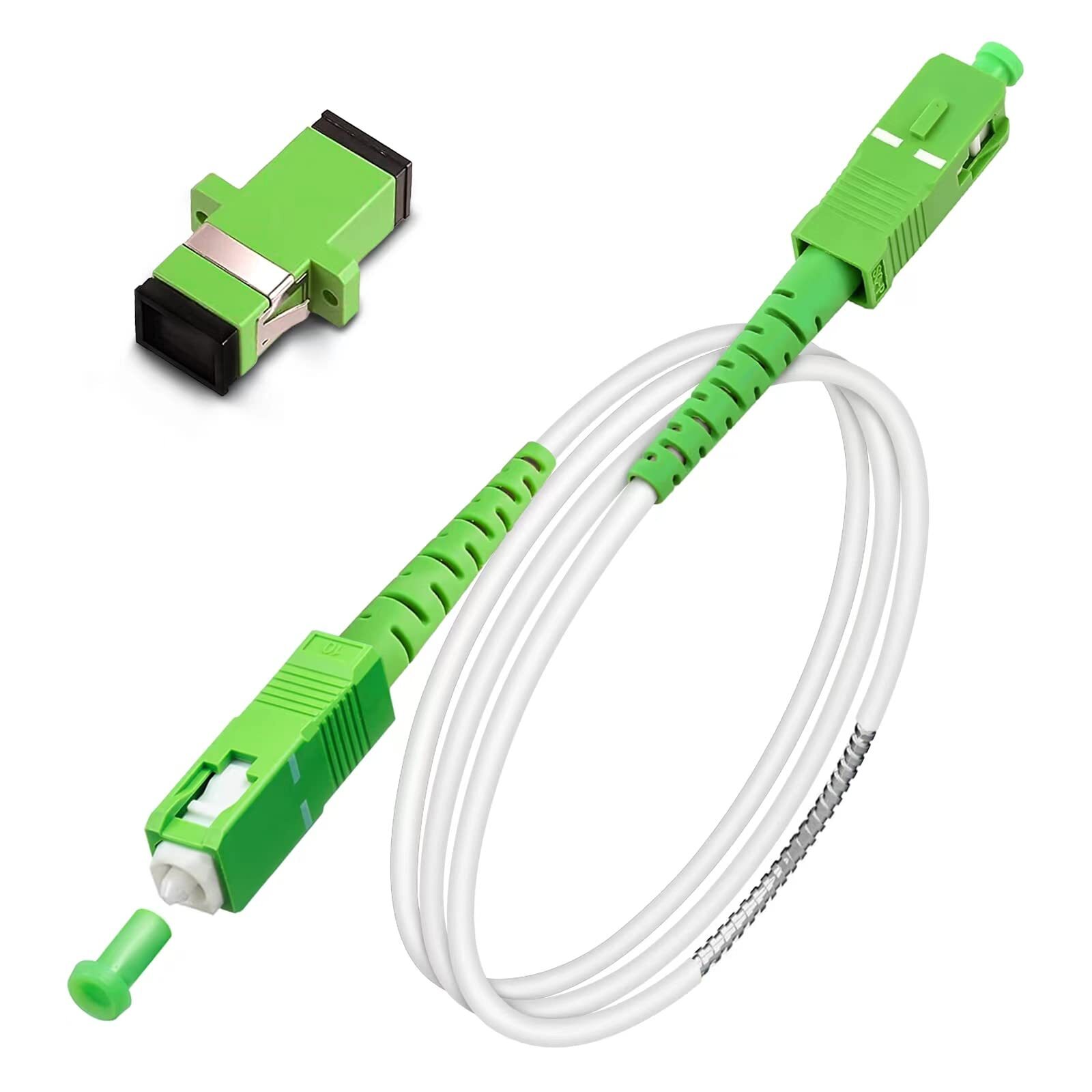 5 Meters SC/APC to SC/APC Fiber Optic Internet Cable, Armored Single Mode Pat...