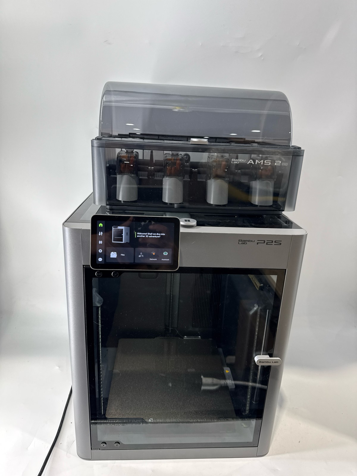 Bambu Lab P2S AMS Combo 3D Printer 256mm Auto Bed Level AI Detection Gray (1)