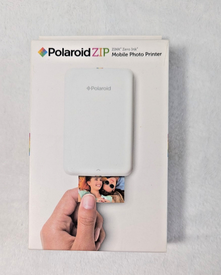 NEW Polaroid ZIP Mobile Photo Printer White Bluetooth ZINK Instant IOS, Android