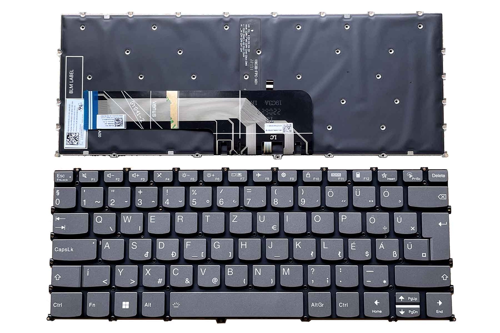 Backlit Hungarian Keyboard for Lenovo V14 G2 ALC ITL IJL, V14 G3 ABA IAP, V14 G4