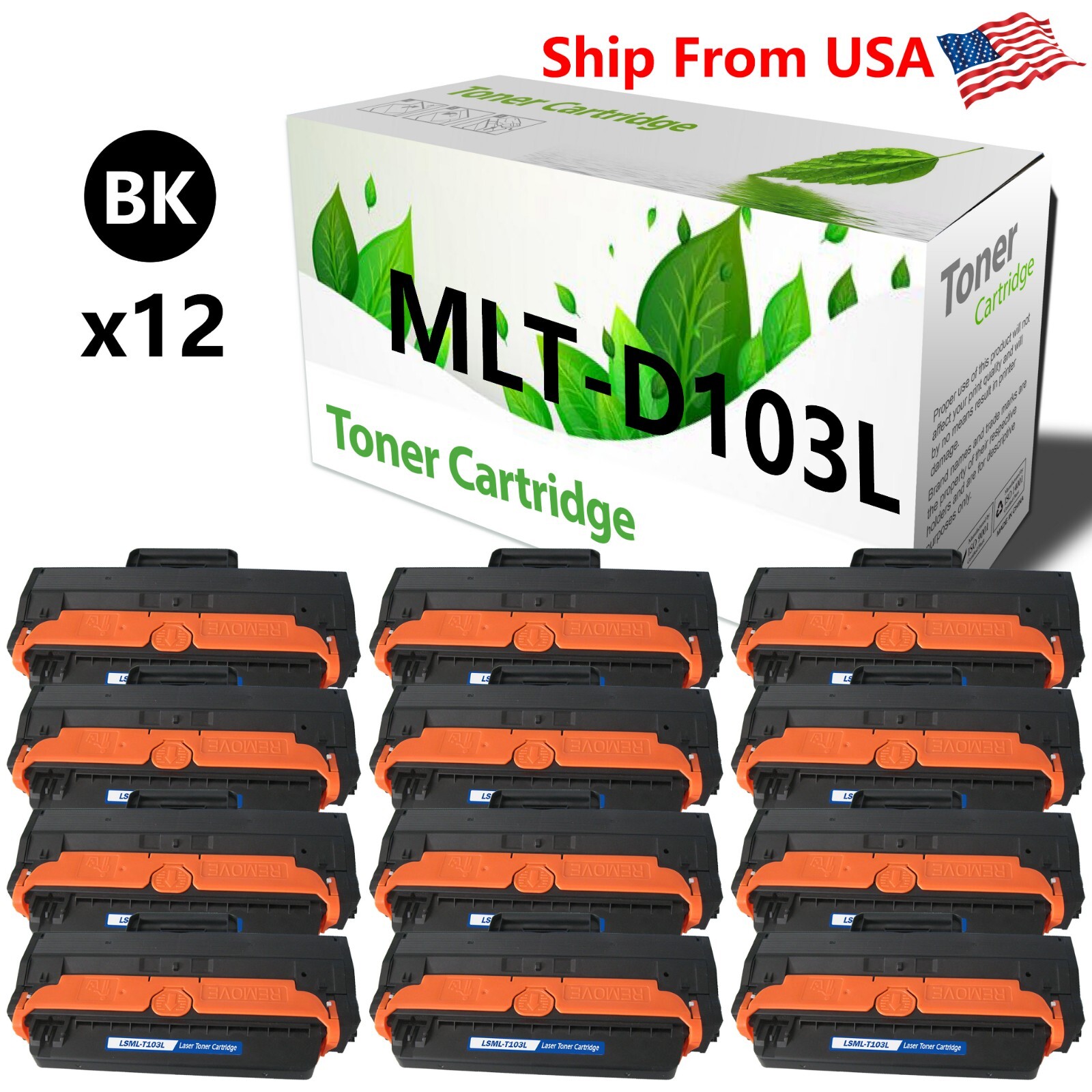 12PACK MLT-D103L MLTD103L Toner Cartridge Work With ML-2951D Printer