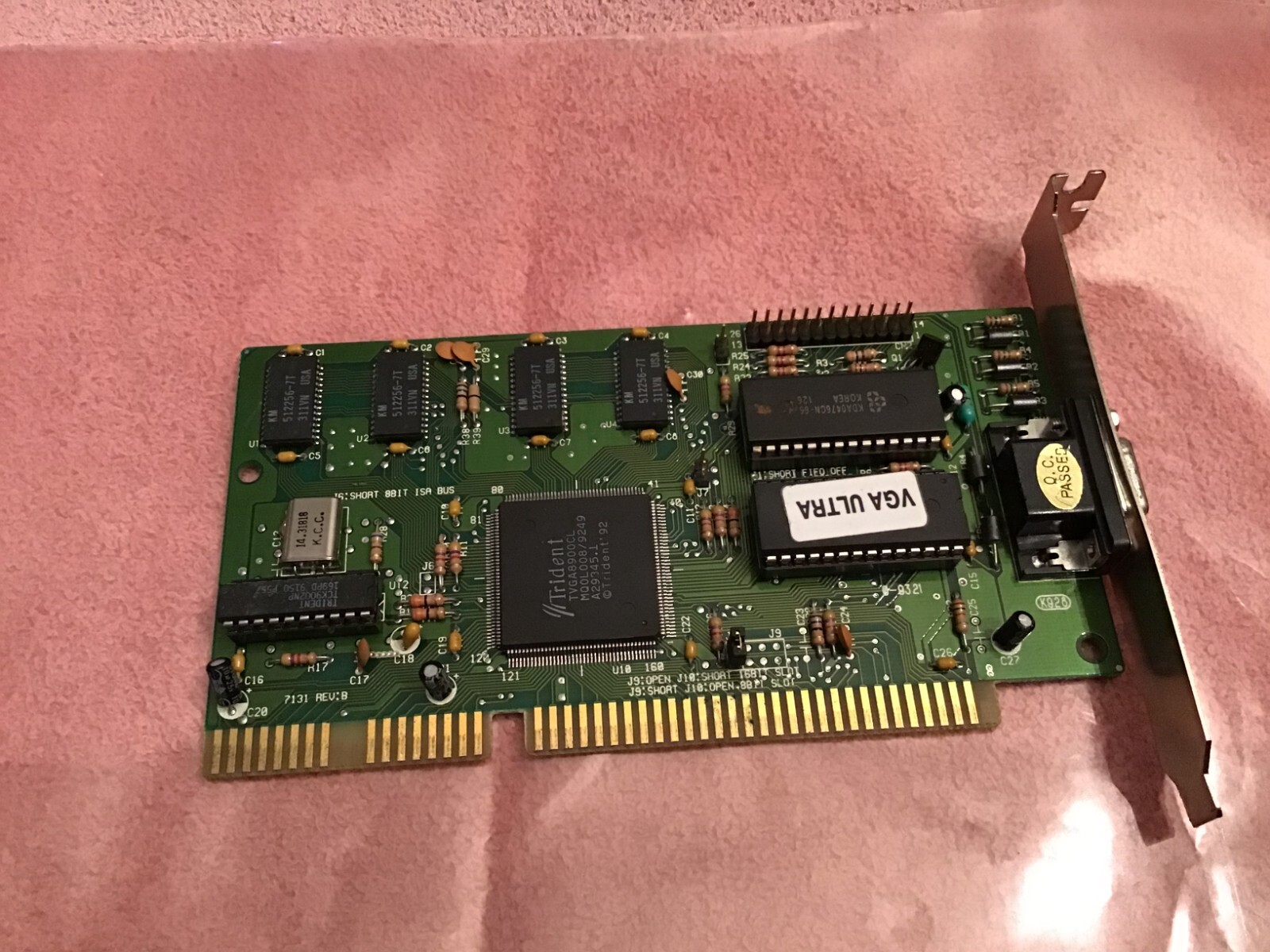 Vintage 1992 Trident TVGA 8900 CL Graphics Card 16 Bit Bus VGA