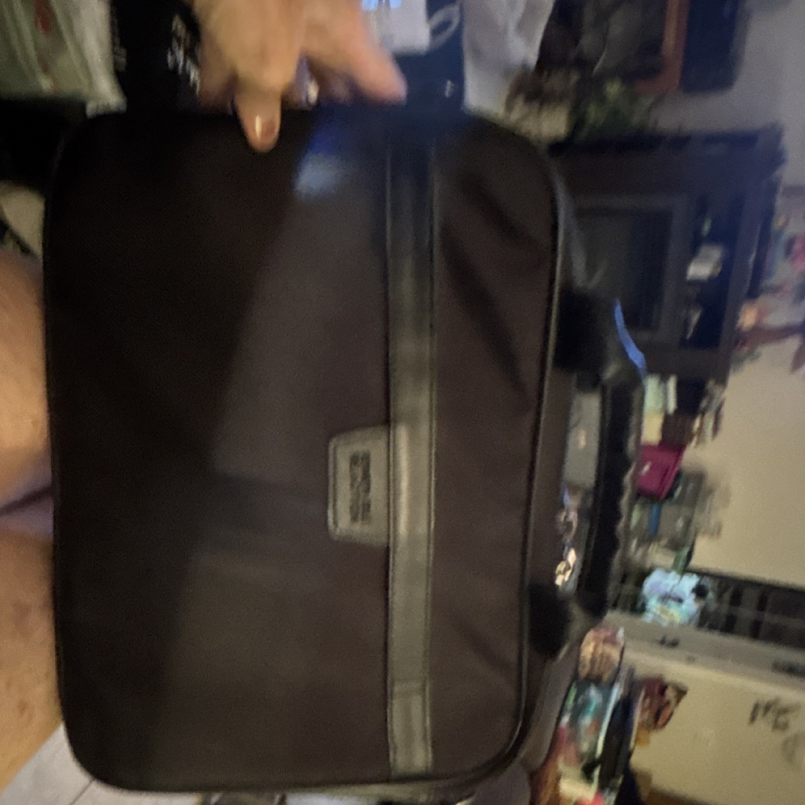 Kenneth Cole Reaction Black Nylon Briefcase Laptop Bag 15" Padded Partitions
