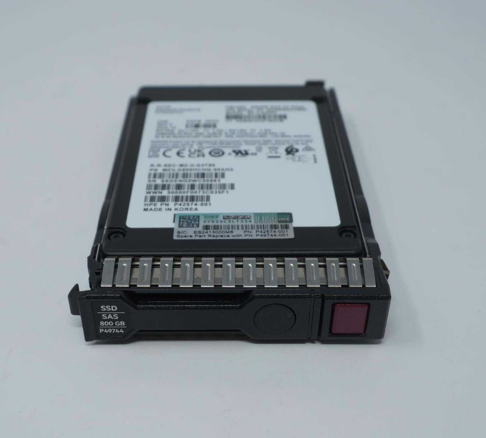 P49744-001 HP 800GB 2.5 SAS 12G MU SC SSD P49046-B21