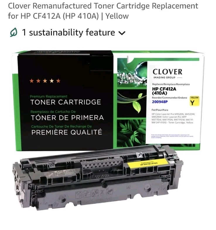 Clover Imaging HP CF410A toner Yellow