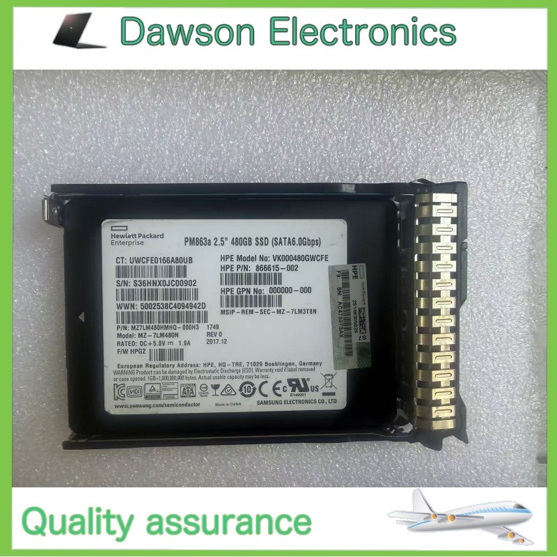 NEW HPE/Samsung 2.5" 480GB SATA 6G G11 Server SSD Replace P41527-001 P40502-B21