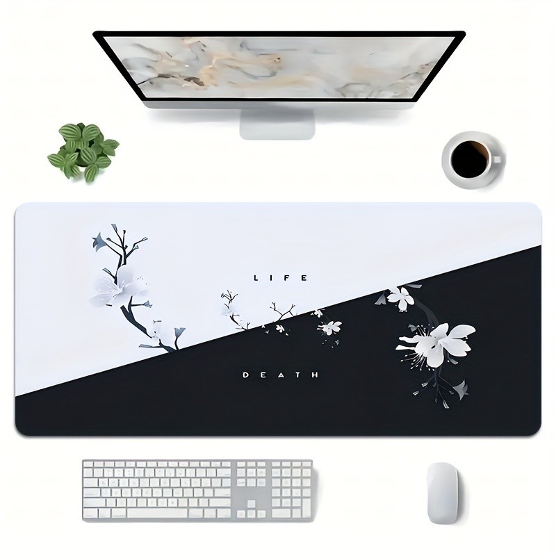 Large Extended Rubber Gaming Mouse Pad with Non-Slip Base – Life and Death The